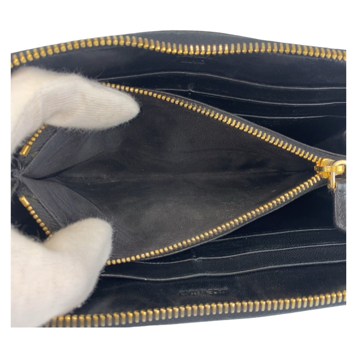 PRADA Long Wallet Purse Nylon black Long Wallet Purse Women Used Authentic