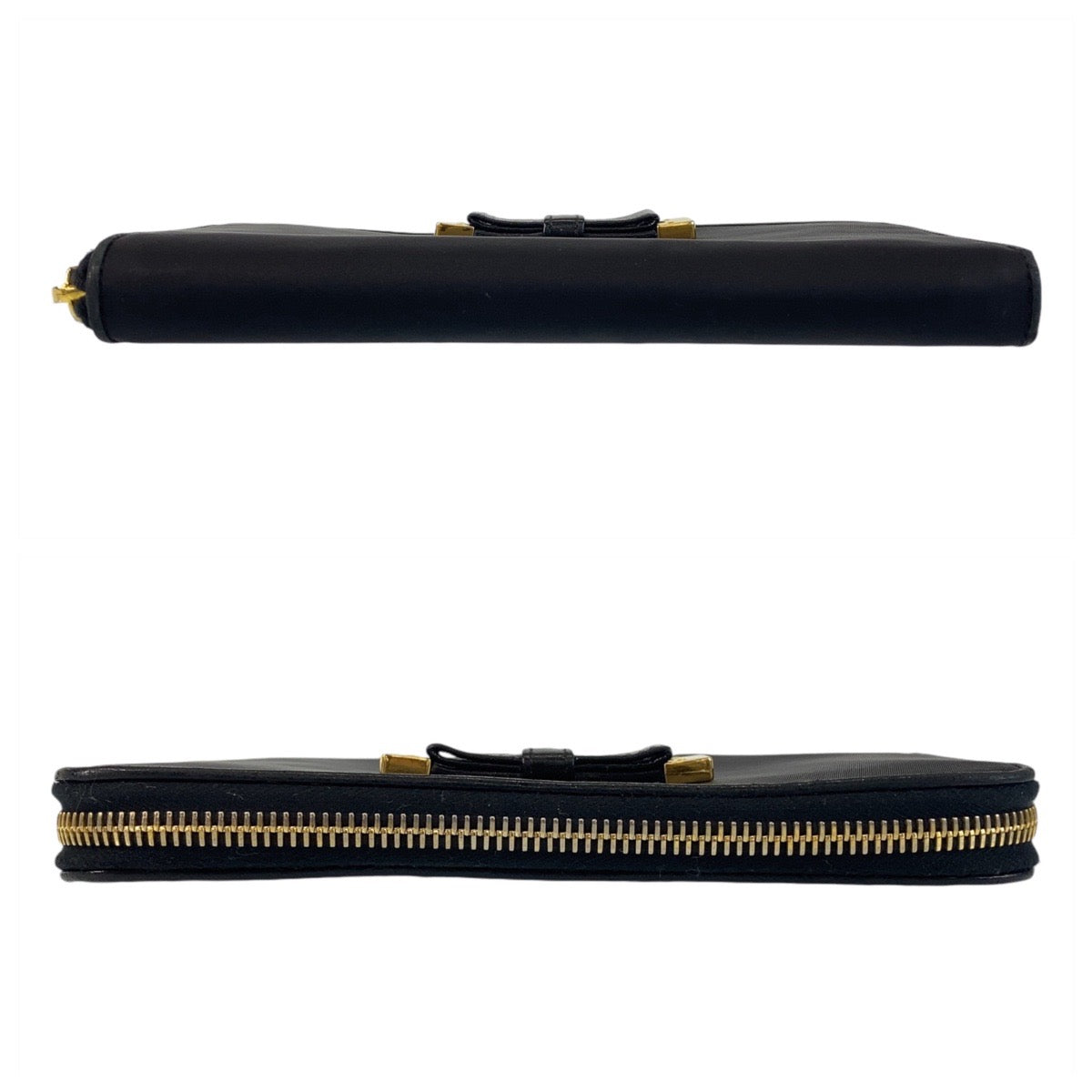 PRADA Long Wallet Purse Nylon black Long Wallet Purse Women Used Authentic