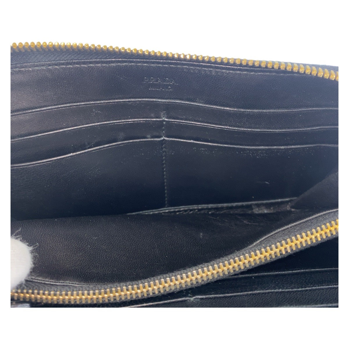 PRADA Long Wallet Purse Nylon black Long Wallet Purse Women Used Authentic