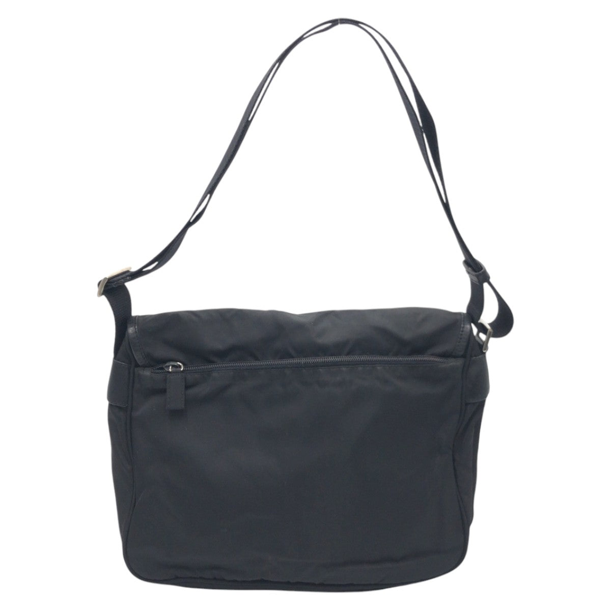 PRADA Shoulder Bag Nylon black Shoulder Bag Messenger Bag Unisex Test Triangular logo mens Used Authentic