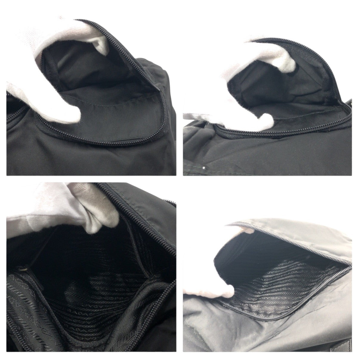 PRADA Shoulder Bag Nylon black Shoulder Bag Messenger Bag Unisex Test Triangular logo mens Used Authentic