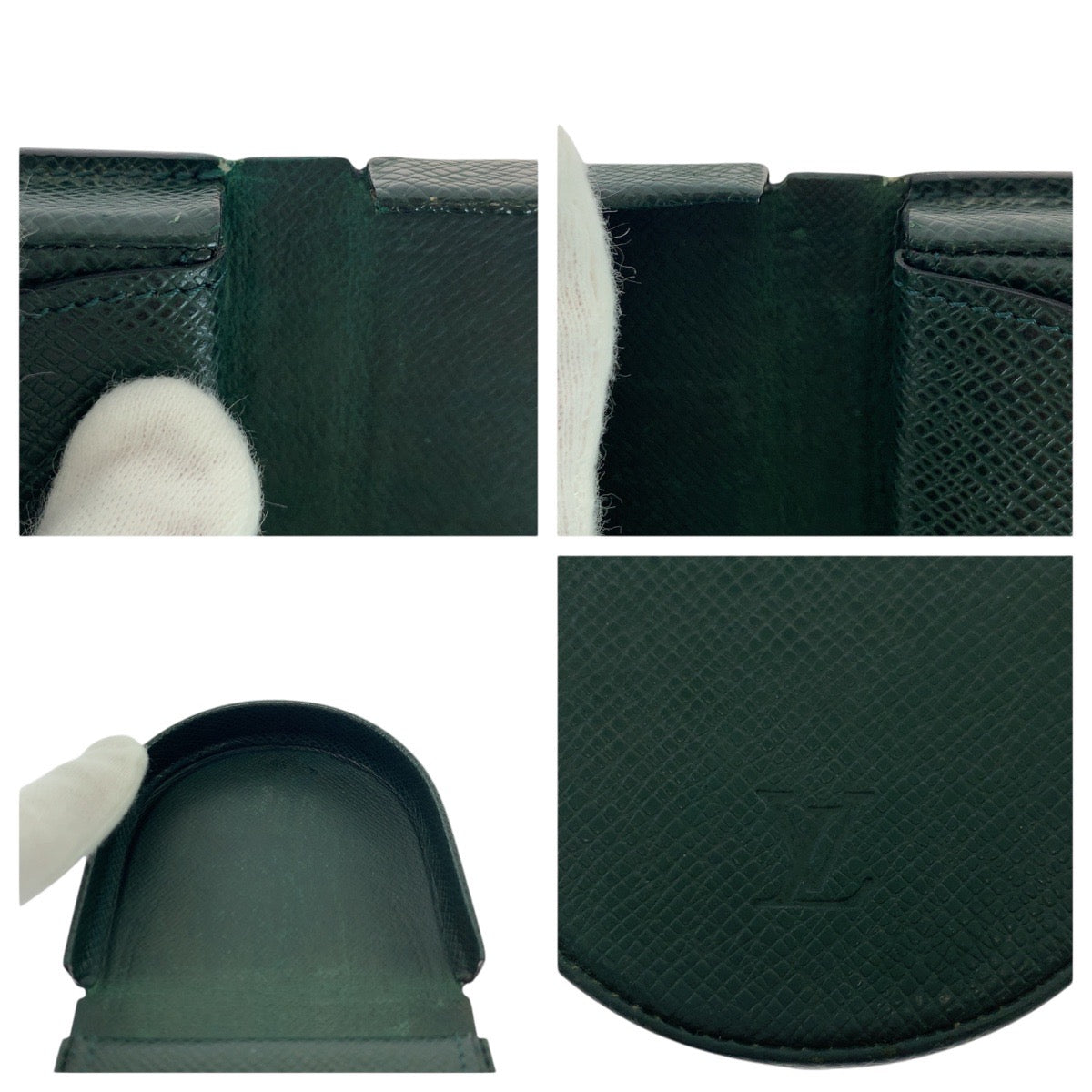 LOUIS VUITTON Coin case M30374 leather Epithea dark green Coin case Coin Pocket Unisex Taiga Portonet cuvette Women(Unisex) Used Authentic