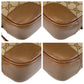 GUCCI Shoulder Bag 449413 GG canvas, leather Brown Gold Metal Crossbody Shoulder Bag Pochette Women Used Authentic