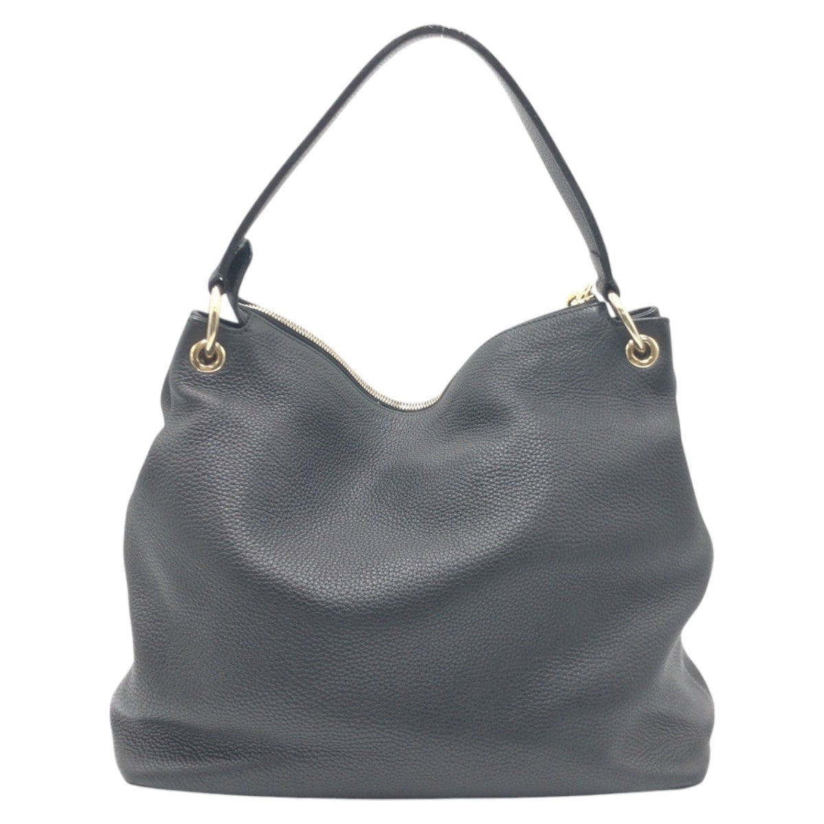 GUCCI Shoulder Bag 408825 leather Black black Hobo Shoulder Bag Handbag 2WAY Soho Interlocking G Women Used Authentic