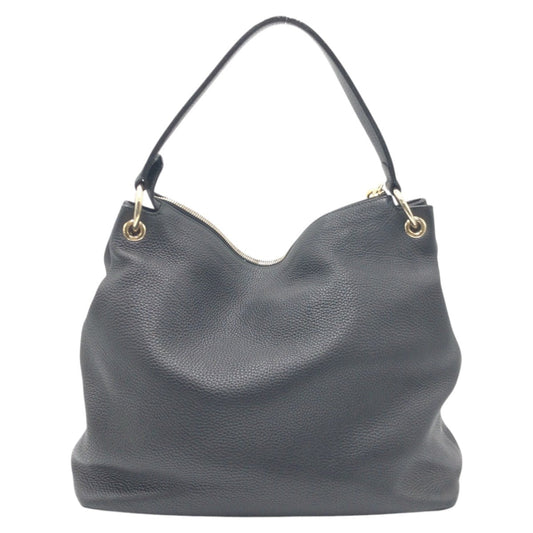GUCCI Shoulder Bag 408825 leather Black black Hobo Shoulder Bag Handbag 2WAY Soho Interlocking G Women Used Authentic
