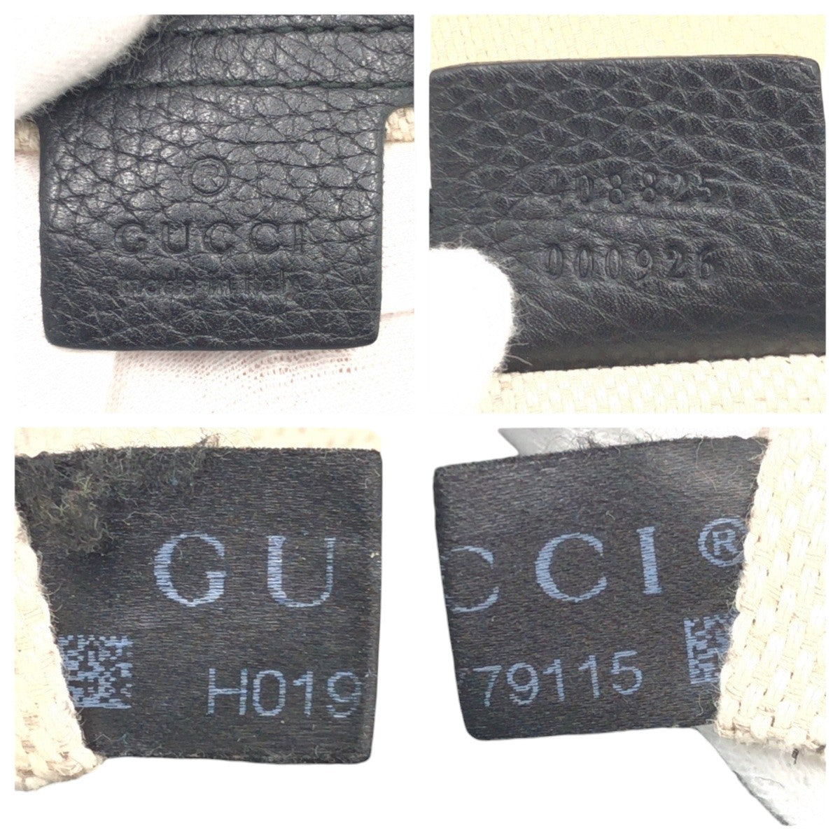 GUCCI Shoulder Bag 408825 leather Black black Hobo Shoulder Bag Handbag 2WAY Soho Interlocking G Women Used Authentic