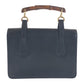 GUCCI Handbag 000 113 0231 leather Black GoldMetal Bamboo Women Used Authentic