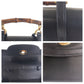 GUCCI Handbag 000 113 0231 leather Black GoldMetal Bamboo Women Used Authentic