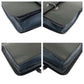 PRADA Business bag leather Green Blue SilverMetal Business bag handbag Bicolor triangleWith logo mens Used Authentic