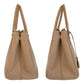 PRADA Handbag leather Beige Gold Metal Handbag Crossbody Shoulder Bag 2way Safiano Galleria TriangleWith logo Women Used Authentic