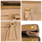 PRADA Handbag leather Beige Gold Metal Handbag Crossbody Shoulder Bag 2way Safiano Galleria TriangleWith logo Women Used Authentic