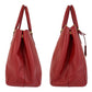PRADA Handbag leather Red Gold Metal Handbag Safiano Galleria Women Used Authentic
