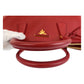 PRADA Handbag leather Red Gold Metal Handbag Safiano Galleria Women Used Authentic