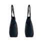 PRADA Shoulder Bag Nylon Black SilverMetal Shoulder Bag Tote Bag Test Triangle With logo Women Used Authentic