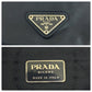 PRADA Shoulder Bag Nylon Black SilverMetal Shoulder Bag Tote Bag Test Triangle With logo Women Used Authentic