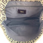 FENDI Shoulder Bag Canvas, Leather Brown Pink Gold Metal Shoulder Bag Zucchino Mamma Bucket Women Used Authentic