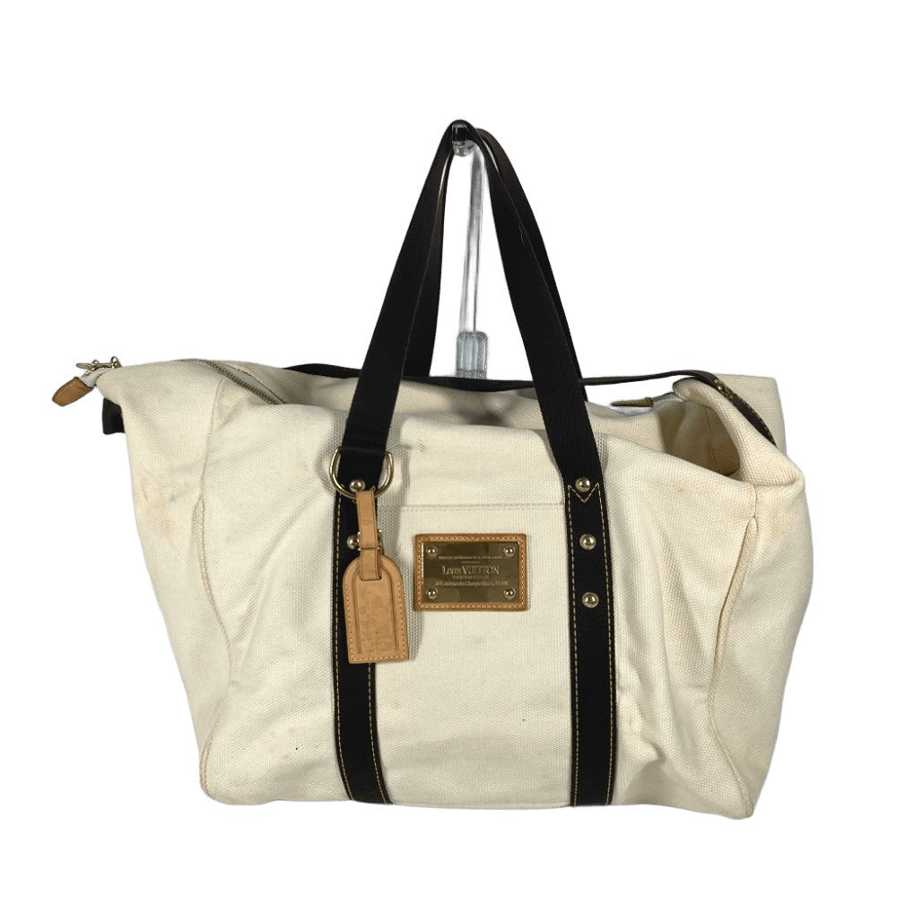LOUIS VUITTON Boston Duffel bag M40030 canvas white Antigua suck weekend unisex(Unisex) Used Authentic