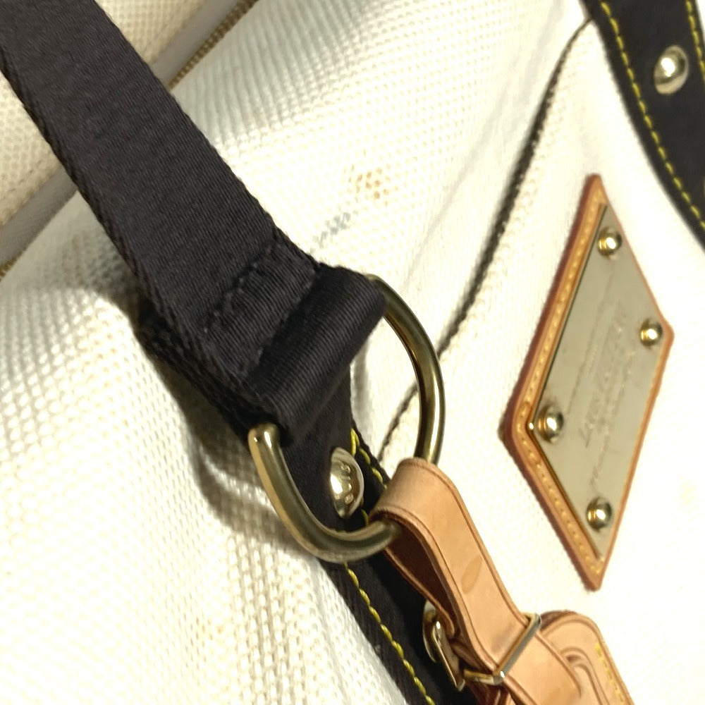 LOUIS VUITTON Boston Duffel bag M40030 canvas white Antigua suck weekend unisex(Unisex) Used Authentic