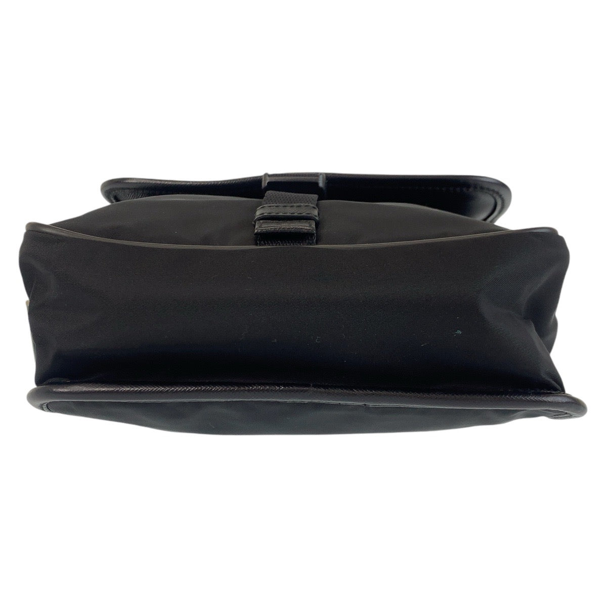 PRADA Shoulder Bag Nylon Black SilverMetal Crossbody Shoulder Bag Messenger Bag Test Triangle With logo Women Used Authentic
