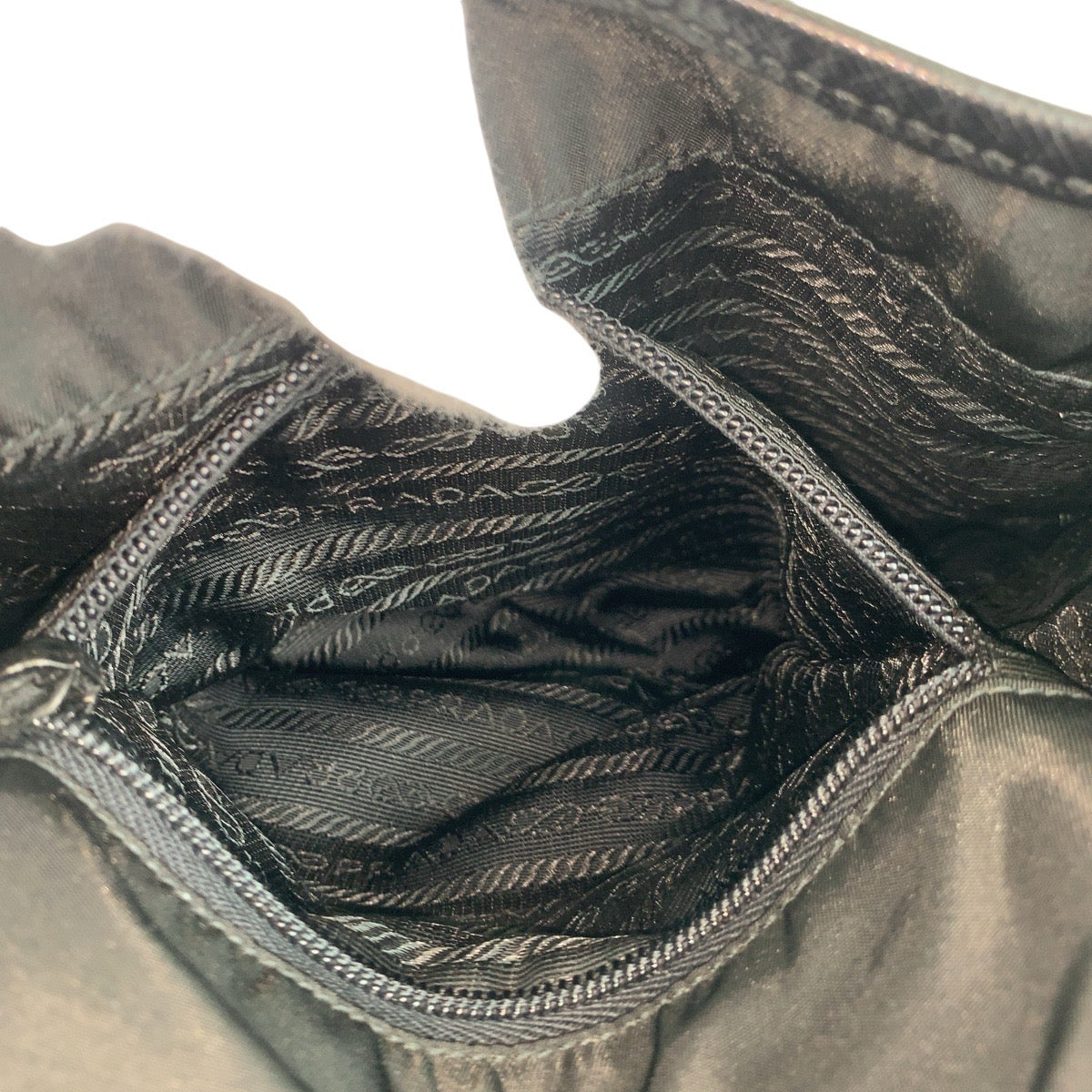 PRADA Shoulder Bag Nylon Black SilverMetal Crossbody Shoulder Bag Messenger Bag Test Triangle With logo Women Used Authentic
