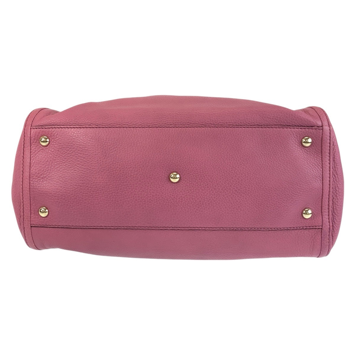 GUCCI Tote Bag 282309 leather Pink Gold Metal Tote Bag Shoulder Bag Soho Interlocking Women Used Authentic