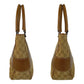 GUCCI Tote Bag 113011 GG canvas, leather Beige brown Tote Bag Shoulder Bag Women Used Authentic