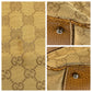 GUCCI Tote Bag 113011 GG canvas, leather Beige brown Tote Bag Shoulder Bag Women Used Authentic