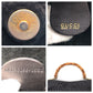 GUCCI Handbag 001 0166 leather Black black Handbag Shoulder Bag Bamboo Women Used Authentic
