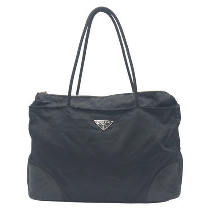 PRADA Tote Bag Nylon Black black Tote Bag Shoulder Bag Handbag Unisex Test Triangular logo Women Used Authentic