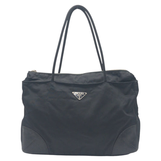 PRADA Tote Bag Nylon Black black Tote Bag Shoulder Bag Handbag Unisex Test Triangular logo Women Used Authentic
