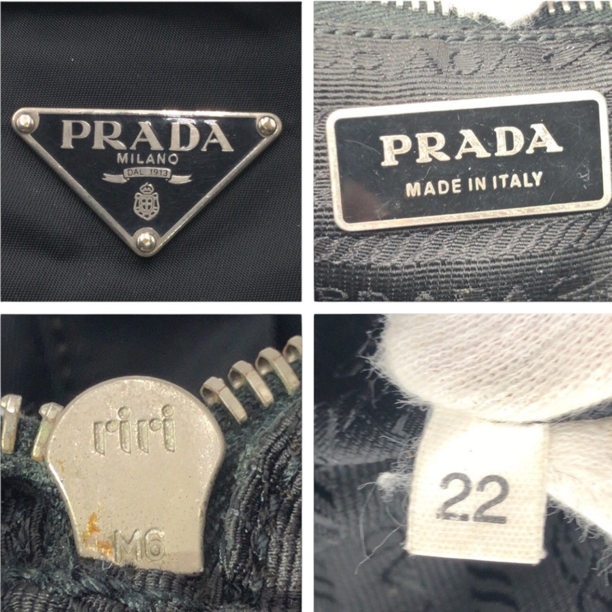 PRADA Tote Bag Nylon Black black Tote Bag Shoulder Bag Handbag Unisex Test Triangular logo Women Used Authentic