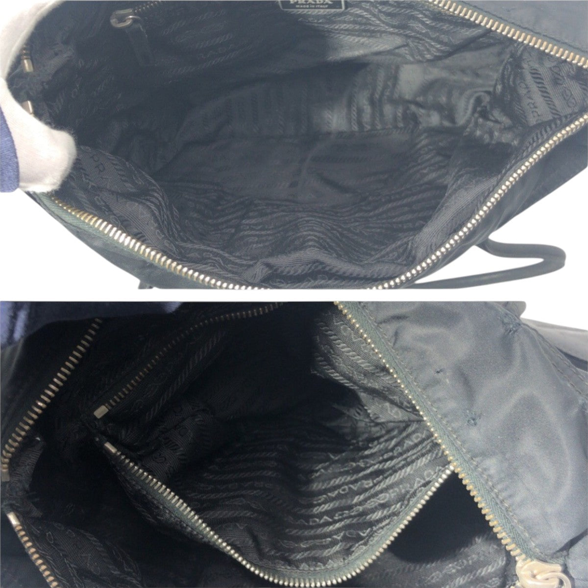 PRADA Tote Bag Nylon Black black Tote Bag Shoulder Bag Handbag Unisex Test Triangular logo Women Used Authentic