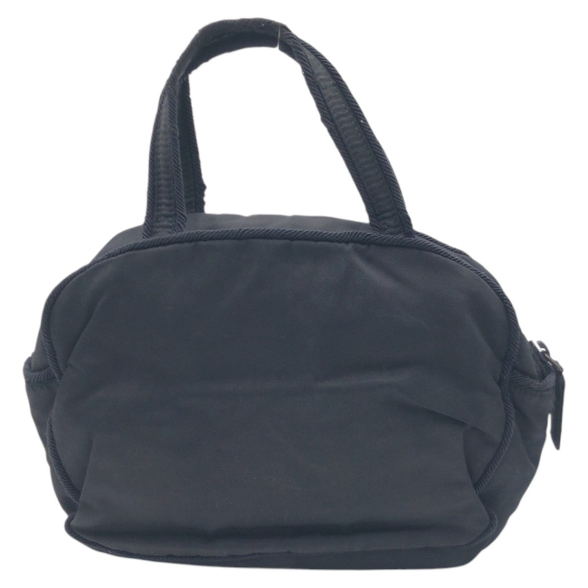 PRADA Handbag Nylon Navy Test Beads logo Women Used Authentic