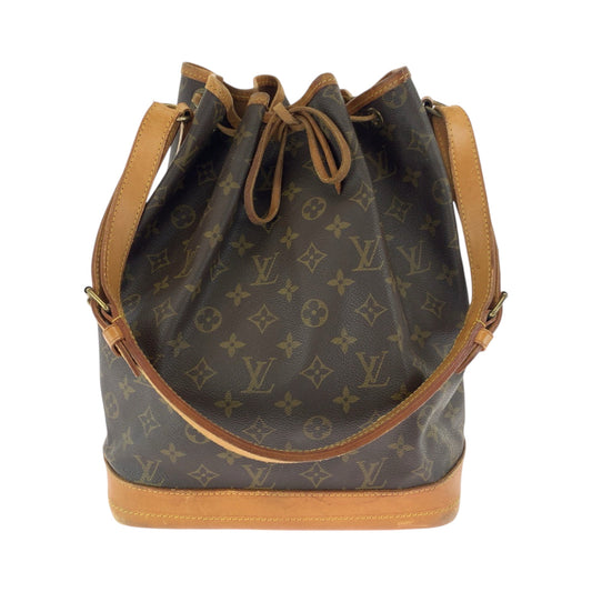 LOUIS VUITTON Shoulder Bag M42224 PVC Brown Gold Metal Shoulder Bag Monogram Noe Women Used Authentic