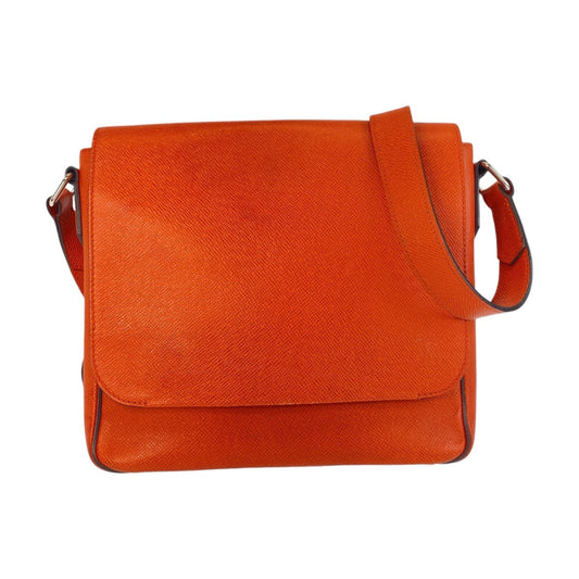 LOUIS VUITTON Shoulder Bag M30618 leather Orange SilverMetal Taiga Roman PM