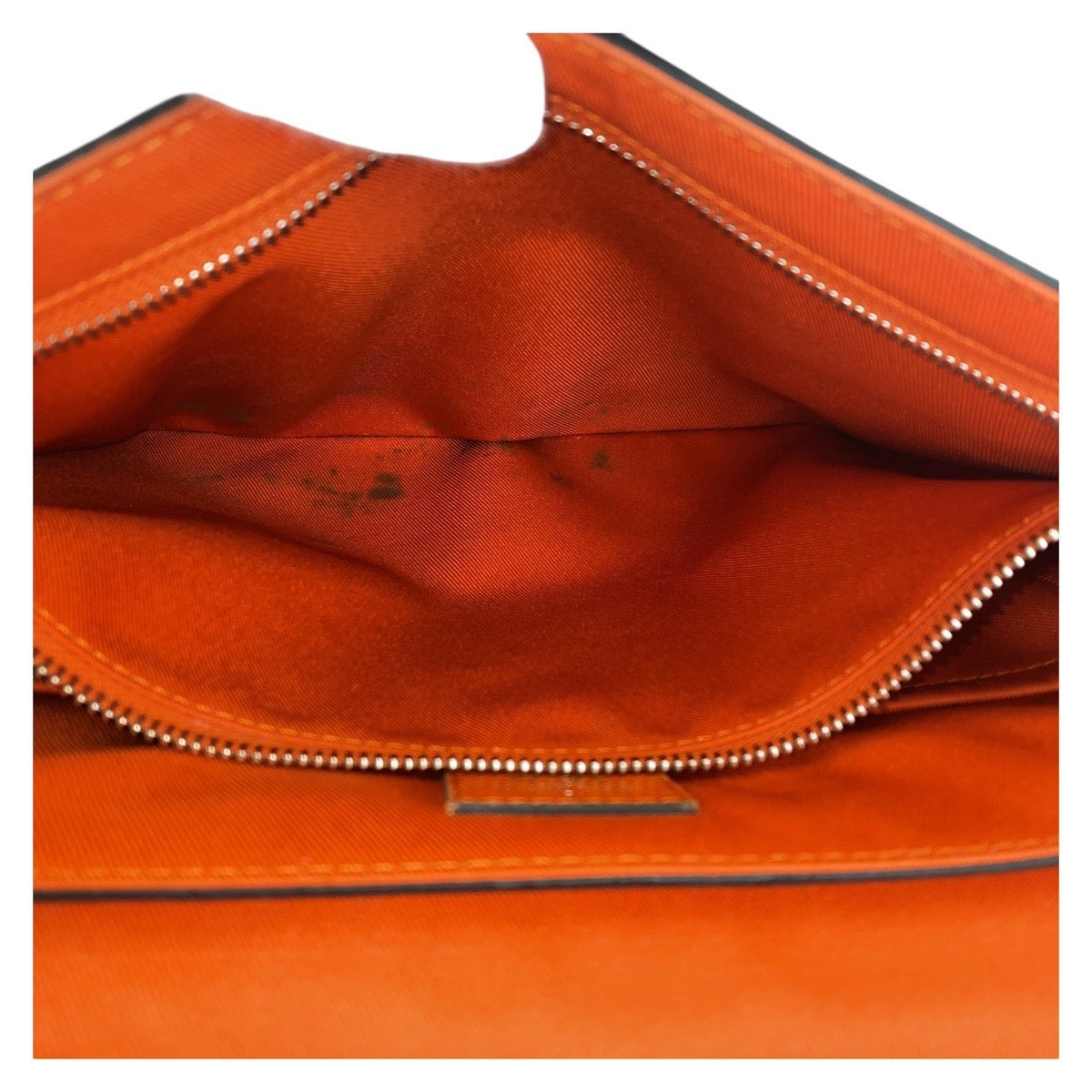 LOUIS VUITTON Shoulder Bag M30618 leather Orange SilverMetal Taiga Roman PM