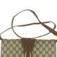 GUCCI Shoulder Bag 94 02 050 GG Supreme canvas, leather Brown Gold Metal Shoulder Bag pochette Old Gucci Women Used Authentic