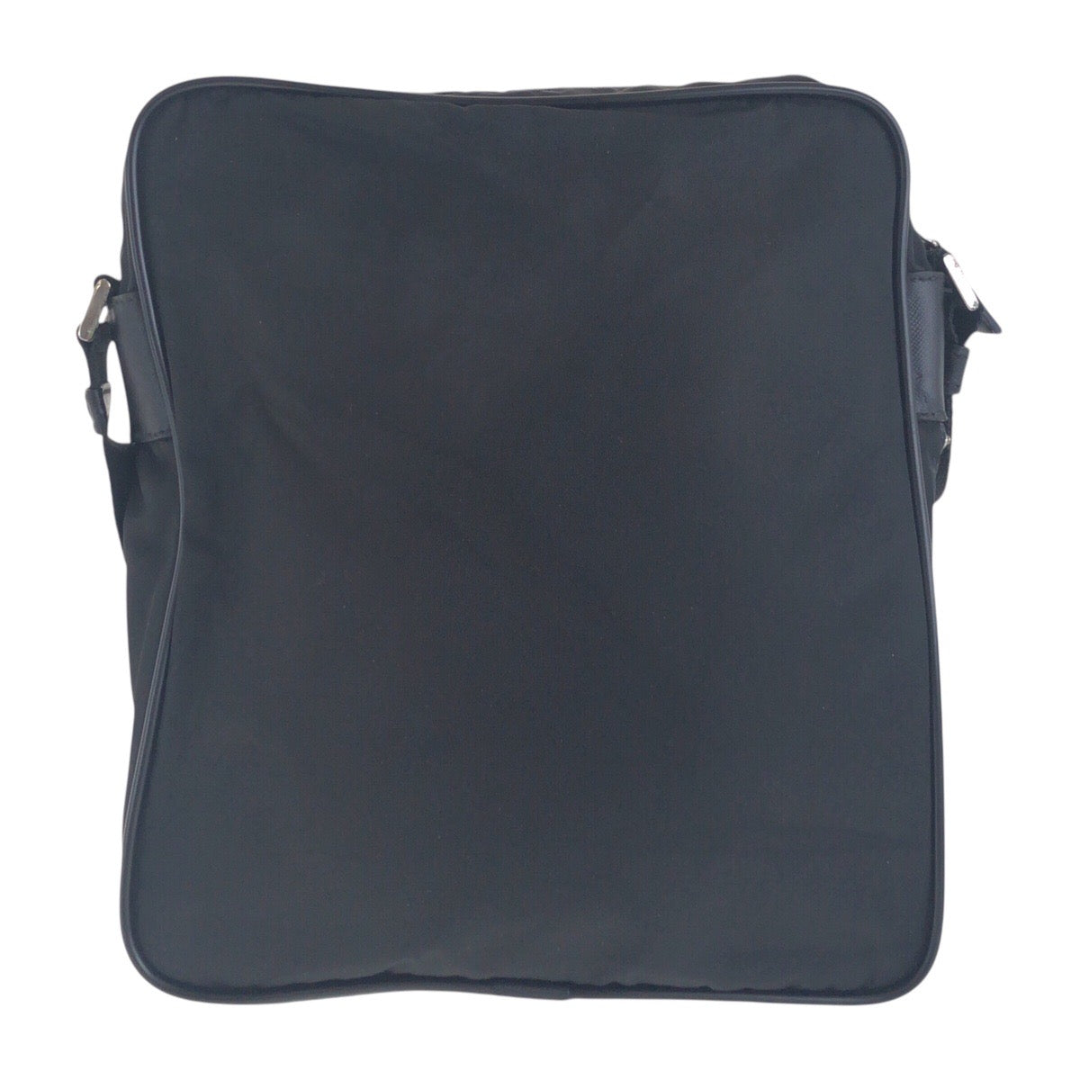 PRADA Shoulder Bag Nylon Black SilverMetal Crossbody Shoulder Bag Test Triangle With logo Women Used Authentic
