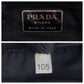 PRADA Tote Bag Nylon Black SilverMetal Tote Bag Shoulder Bag Test Triangle With logo Women Used Authentic