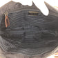 PRADA Tote Bag Nylon, Leather Navy Brown Gold Metal Tote Bag handbag Tessuto embossed Triangle With logo Women Used Authentic