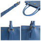 PRADA Tote Bag leather Blue GoldMetal Tote Bag Shoulder Bag Handbag 2way Safiano Galleria TriangleWith logo Women Used Authentic