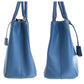 PRADA Tote Bag leather Blue GoldMetal Tote Bag Shoulder Bag Handbag 2way Safiano Galleria TriangleWith logo Women Used Authentic