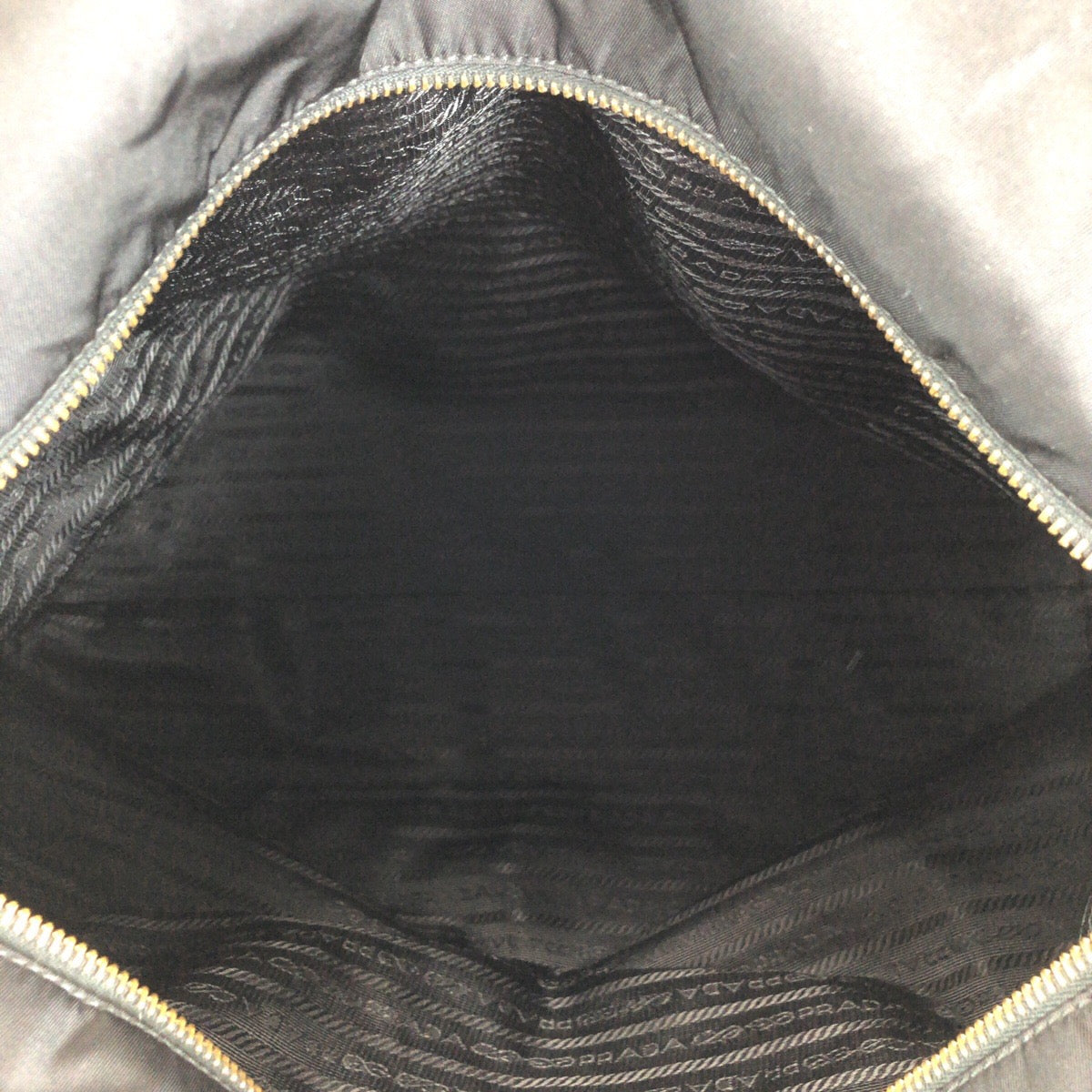 PRADA Tote Bag Nylon, Leather Black Gold Metal Tote Bag Shoulder Bag 2way Testo Saffiano mens Used Authentic