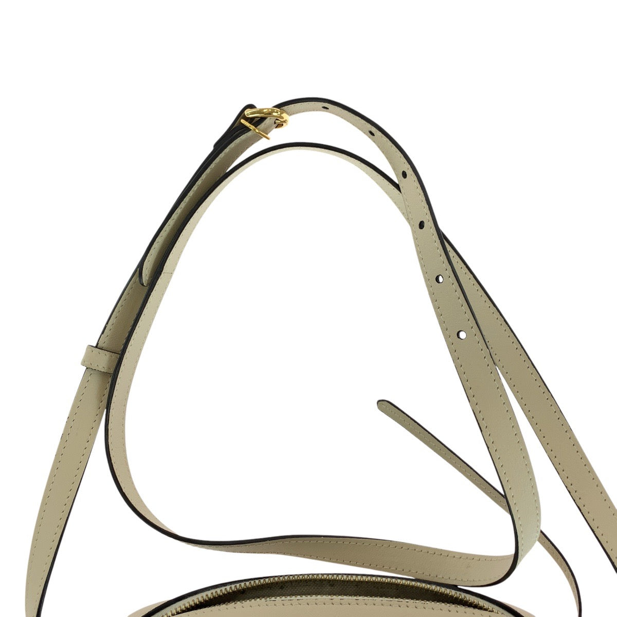 GUCCI Shoulder Bag 675776 leather White Cream Gold Metal GG star