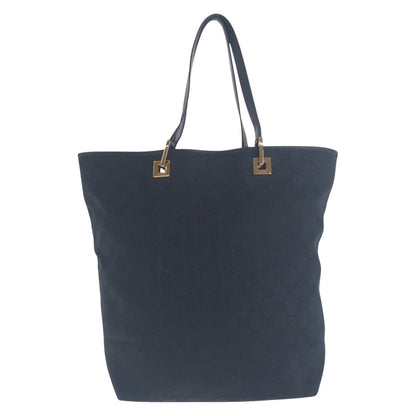 GUCCI Tote Bag 002 1098 GG canvas Black GoldMetal Tote Bag Shoulder Bag Women Used Authentic