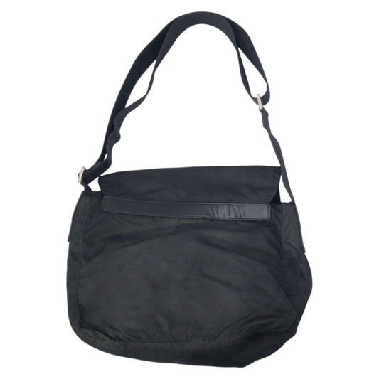 PRADA Shoulder Bag Nylon Black black Shoulder Bag Unisex Test Triangular logo Women Used Authentic