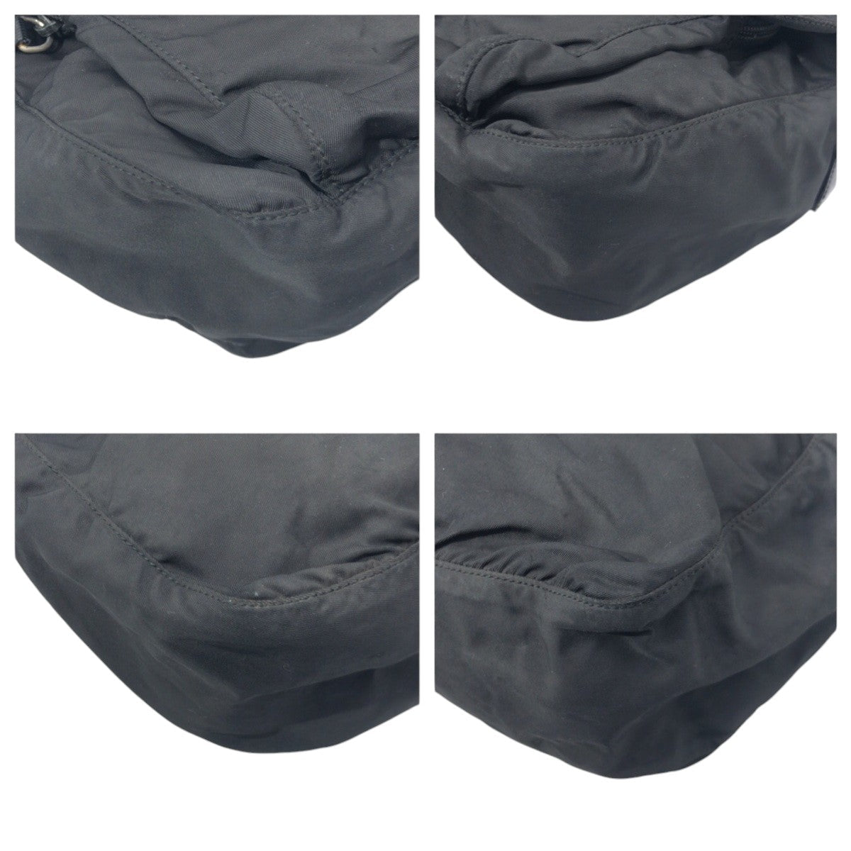 PRADA Shoulder Bag Nylon Black black Shoulder Bag Unisex Test Triangular logo Women Used Authentic