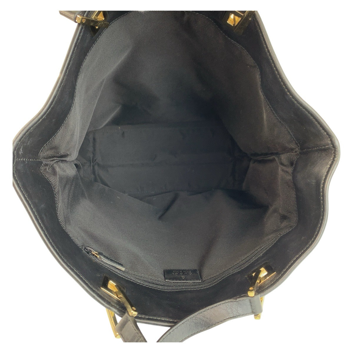 GUCCI Tote Bag 002 1098 GG canvas, leather Black GoldMetal Tote Bag Shoulder Bag Women Used Authentic