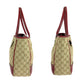 GUCCI Tote Bag 163805 GG canvas, leather Beige Red Gold Metal Tote Bag Shoulder Bag Sherry Line Princess Women Used Authentic