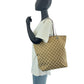 GUCCI Tote Bag 31243 GG canvas, leather Beige brown Tote Bag Shoulder Bag Women Used Authentic